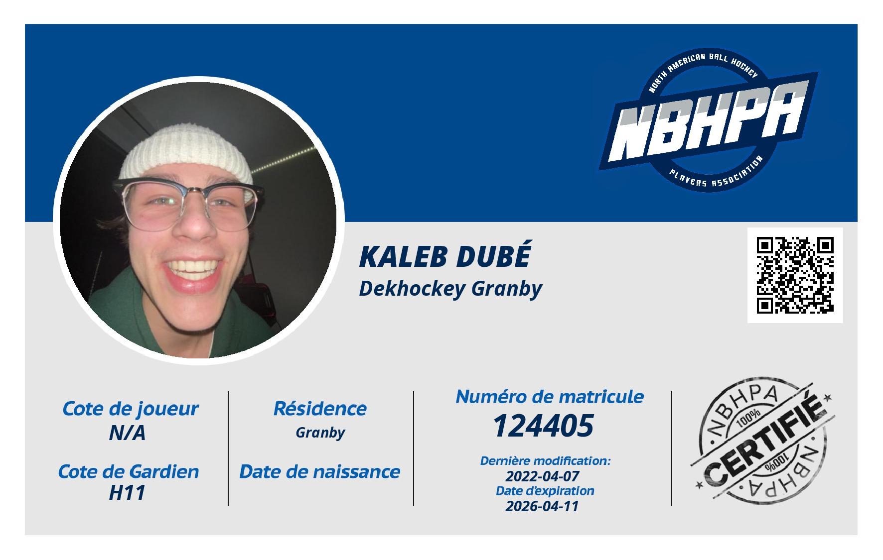 Kaleb Dubé 
