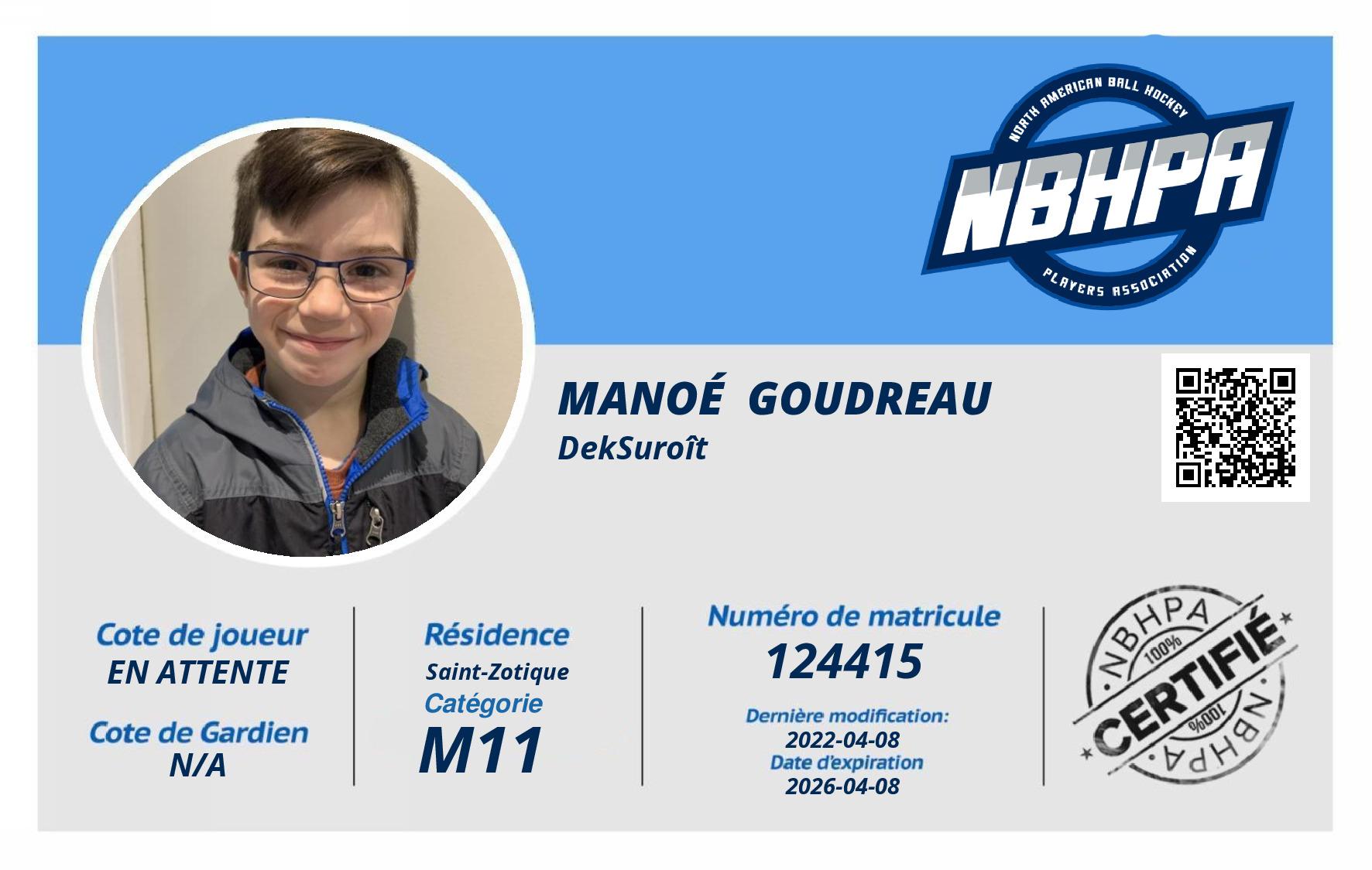 Manoé  Goudreau