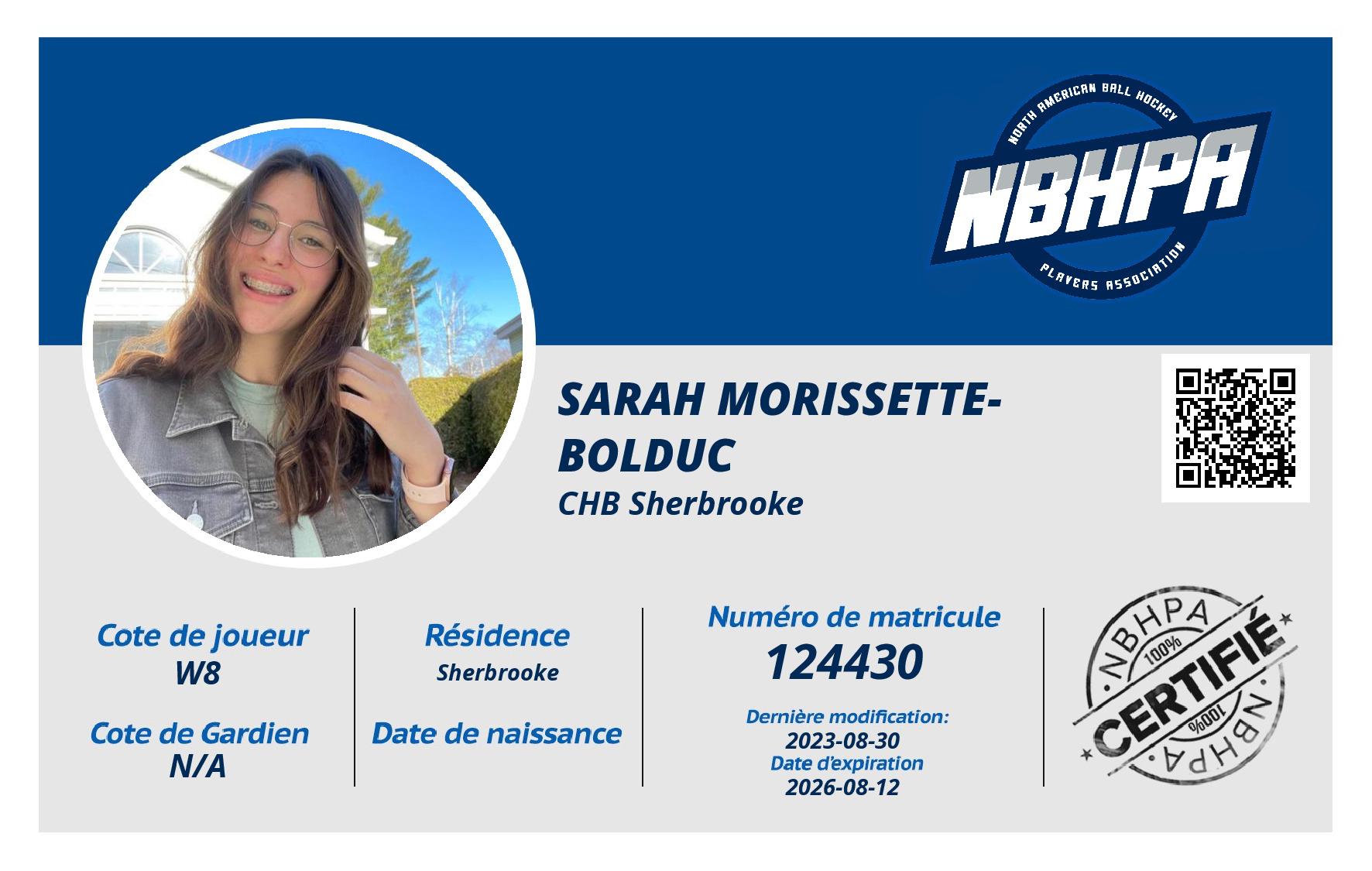 Sarah Morissette-Bolduc