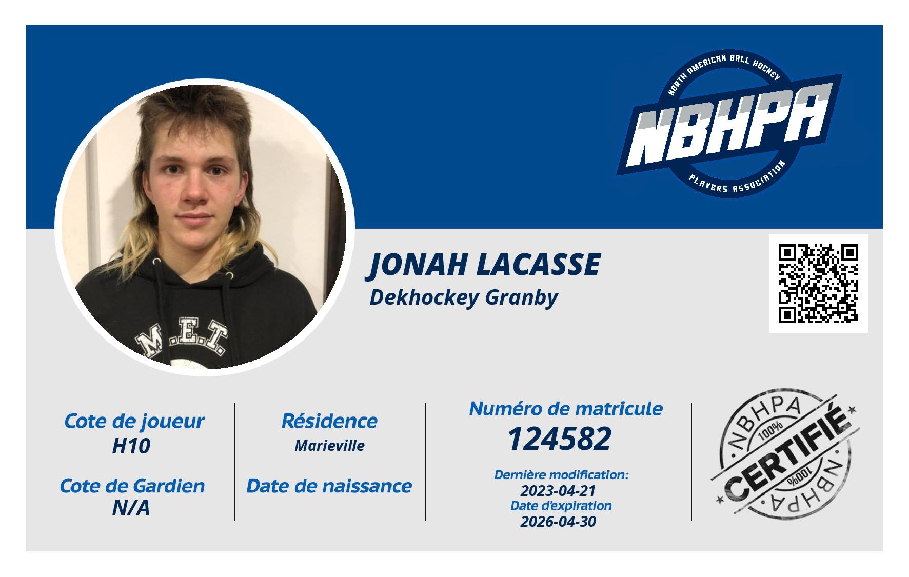Jonah Lacasse