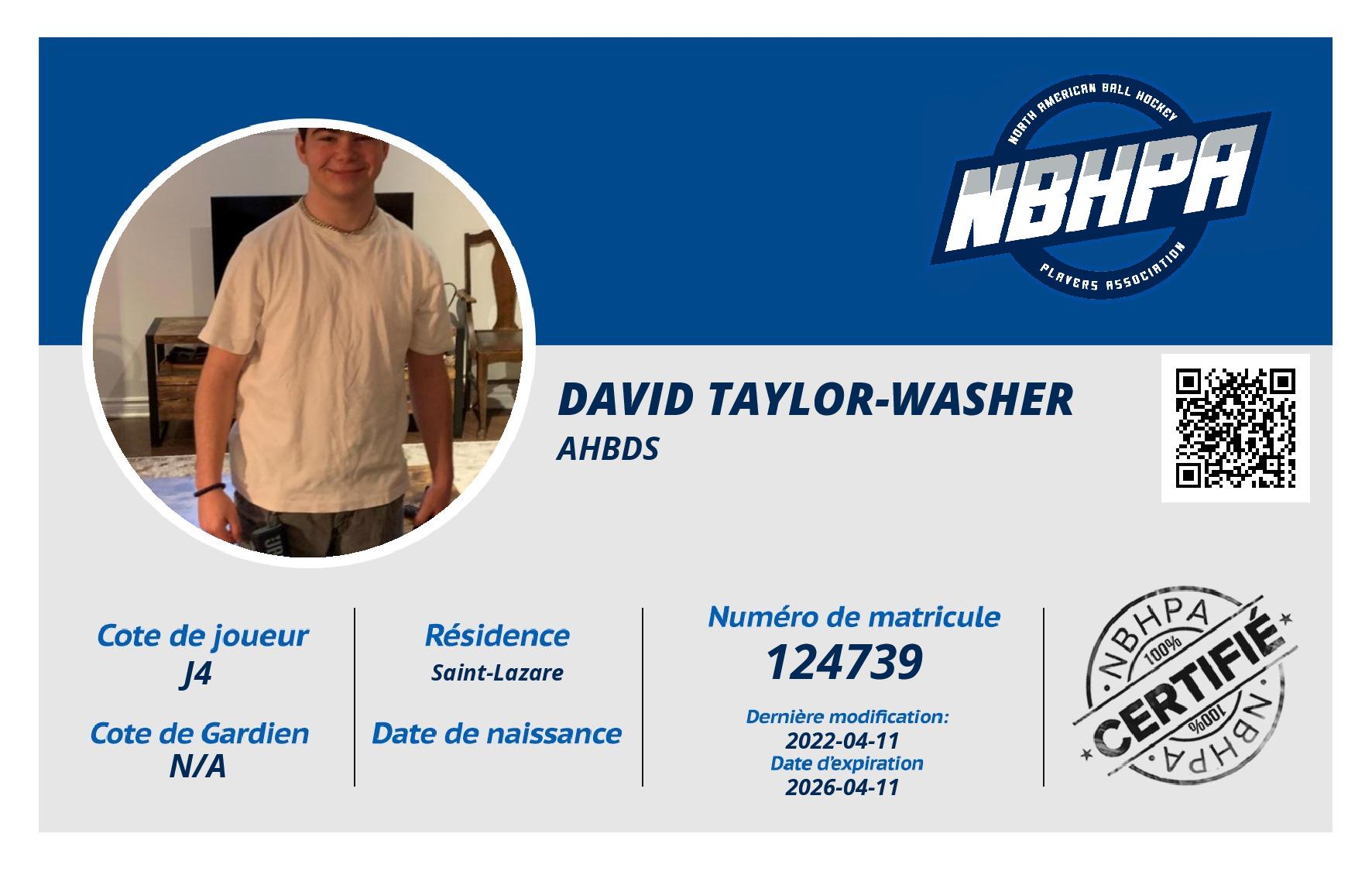 David Taylor-Washer