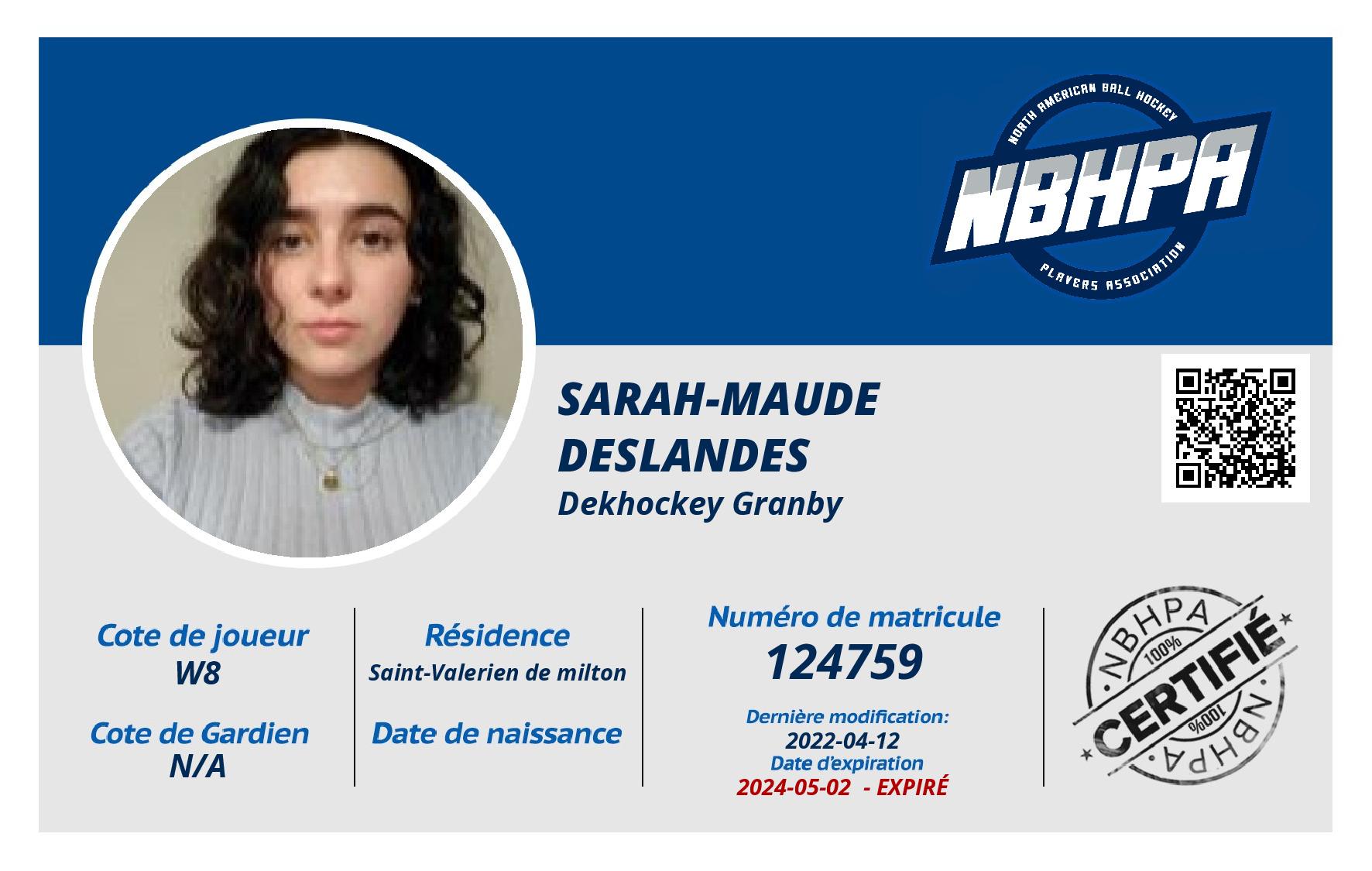 Sarah-Maude Deslandes