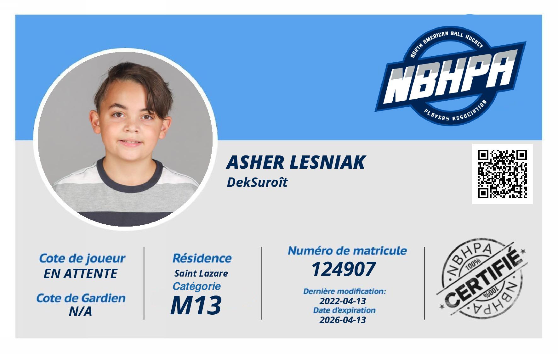 Asher Lesniak 