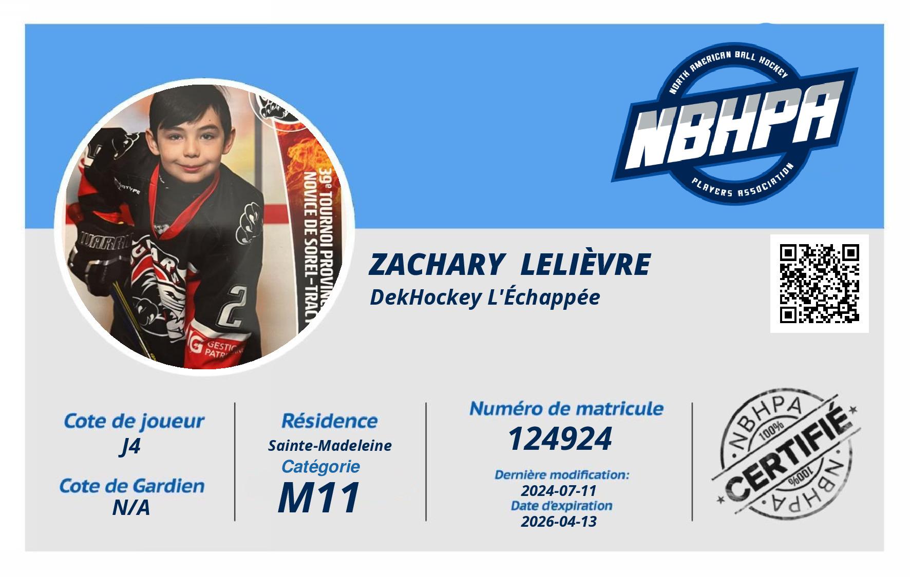 Zachary  Lelièvre