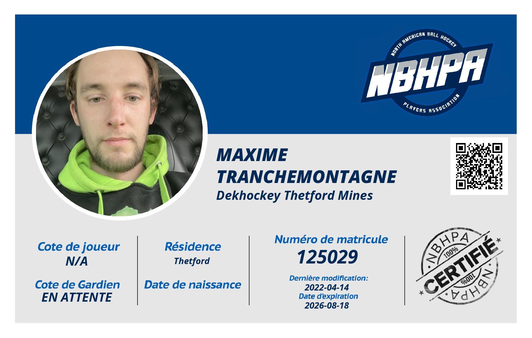 Maxime  Tranchemontagne 