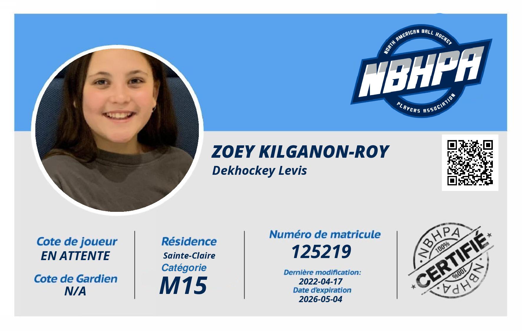 Zoey Kilganon-Roy