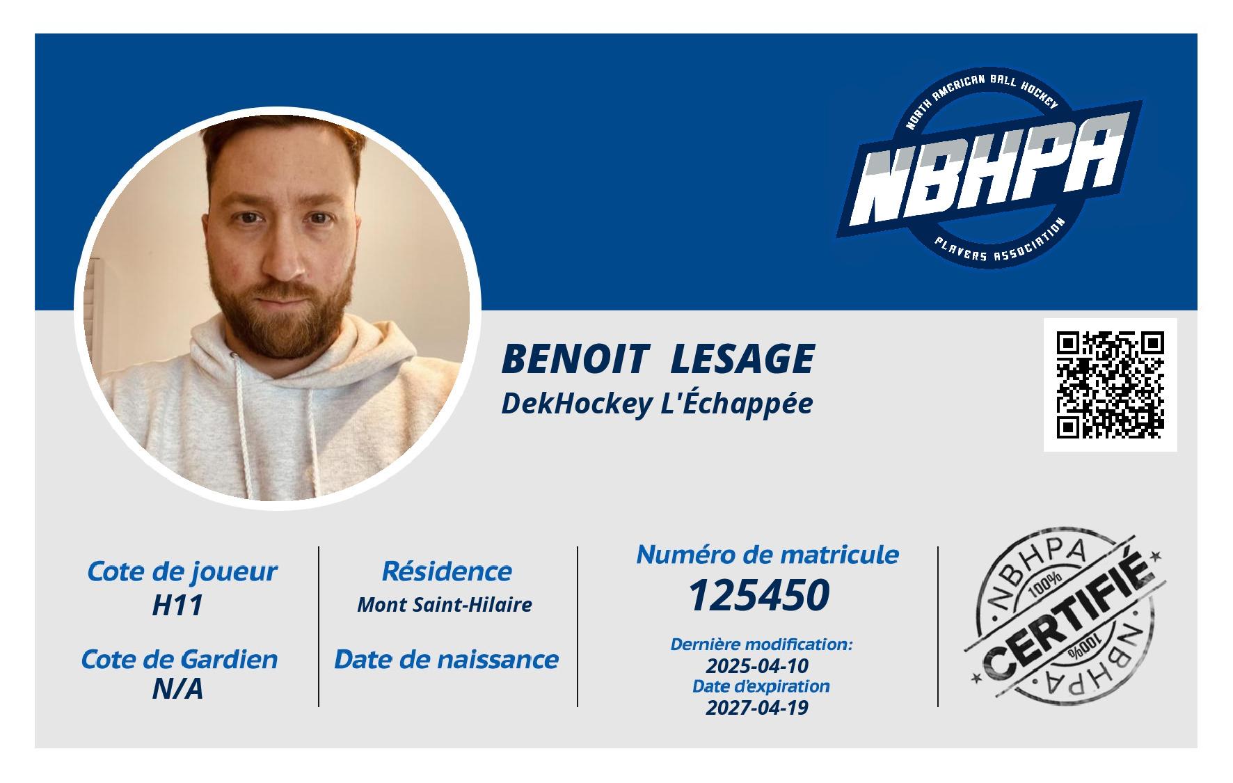 Benoit  Lesage