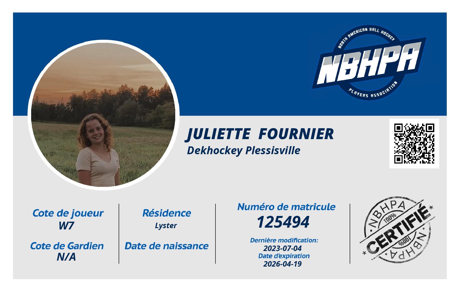 Juliette  Fournier 