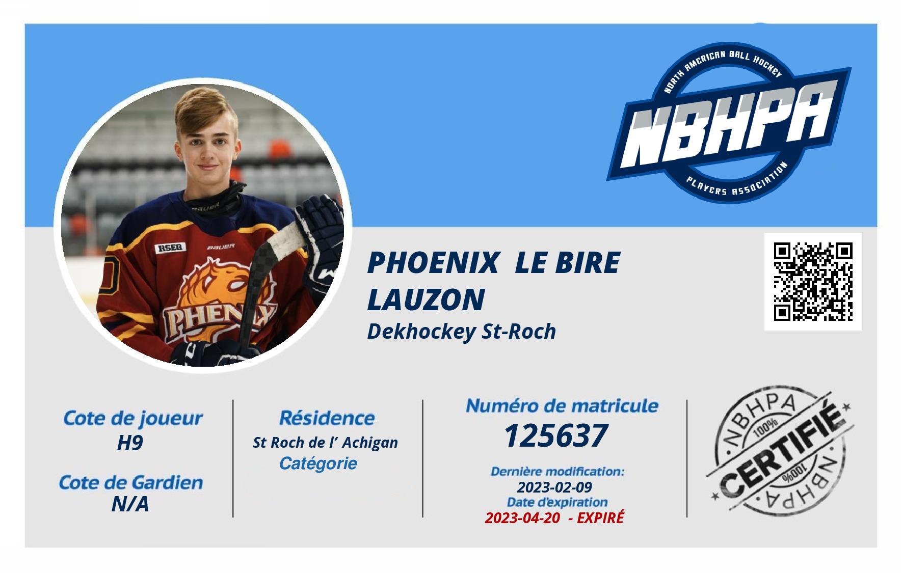 Phoenix  Le Bire Lauzon 