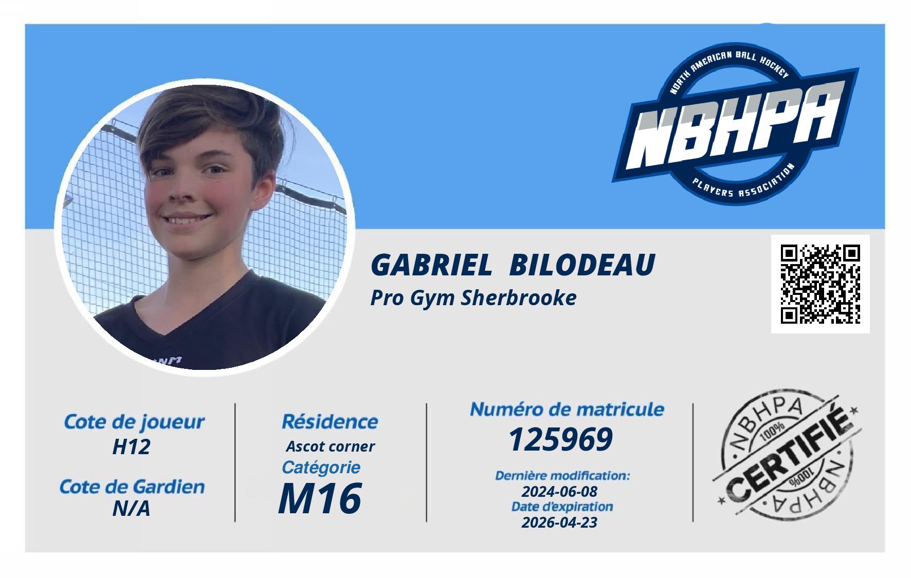 Gabriel  Bilodeau