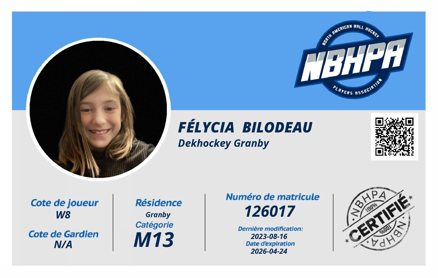 Félycia  Bilodeau 