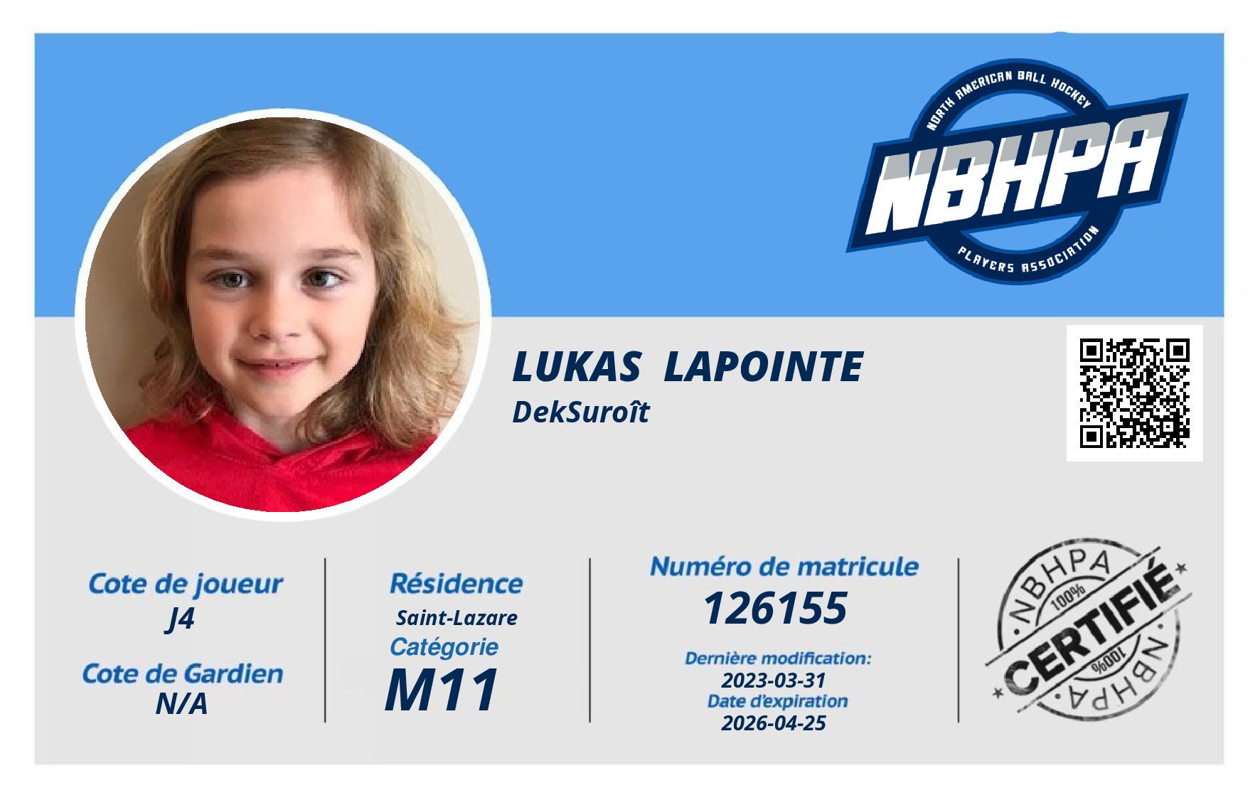 Lukas  LaPointe