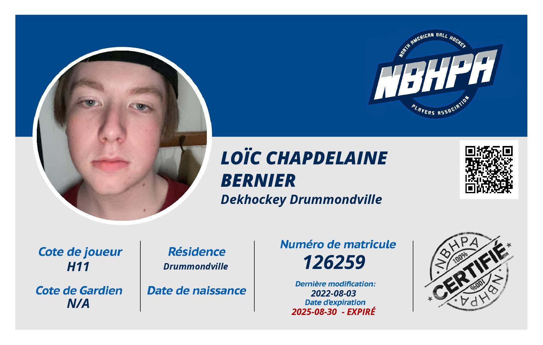 Loïc Chapdelaine Bernier