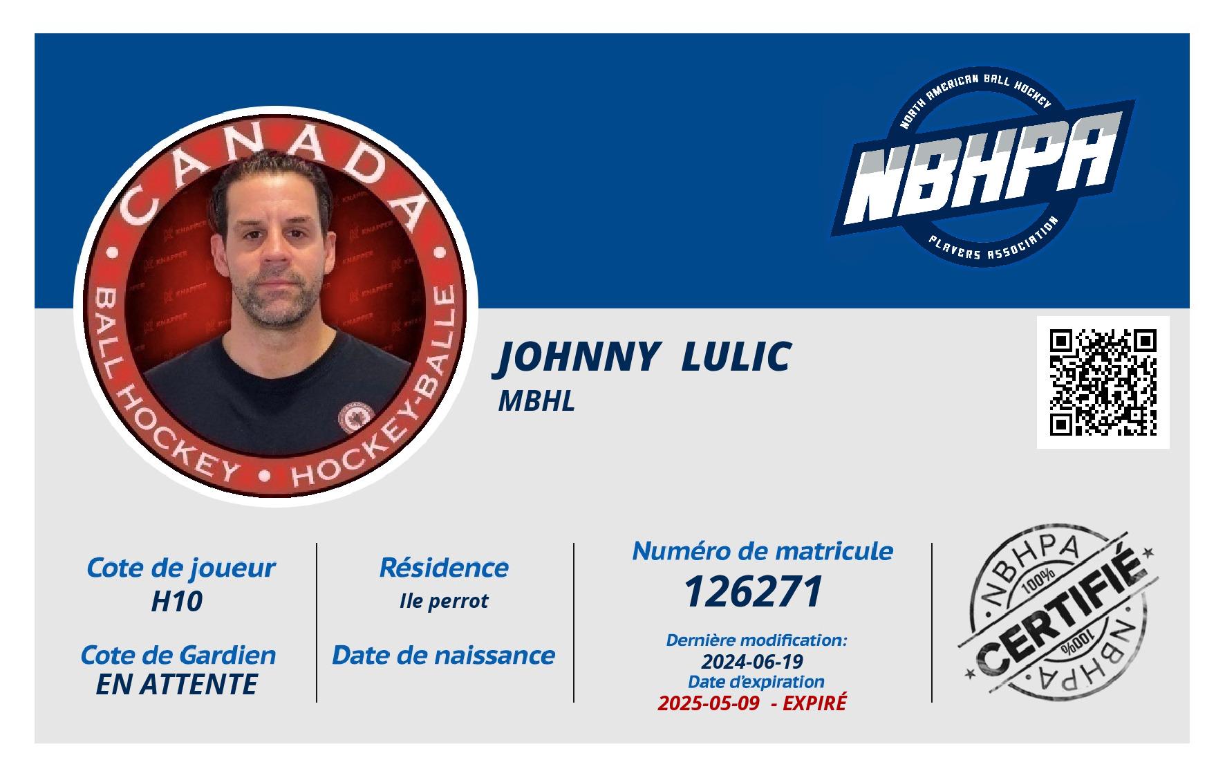Johnny  Lulic