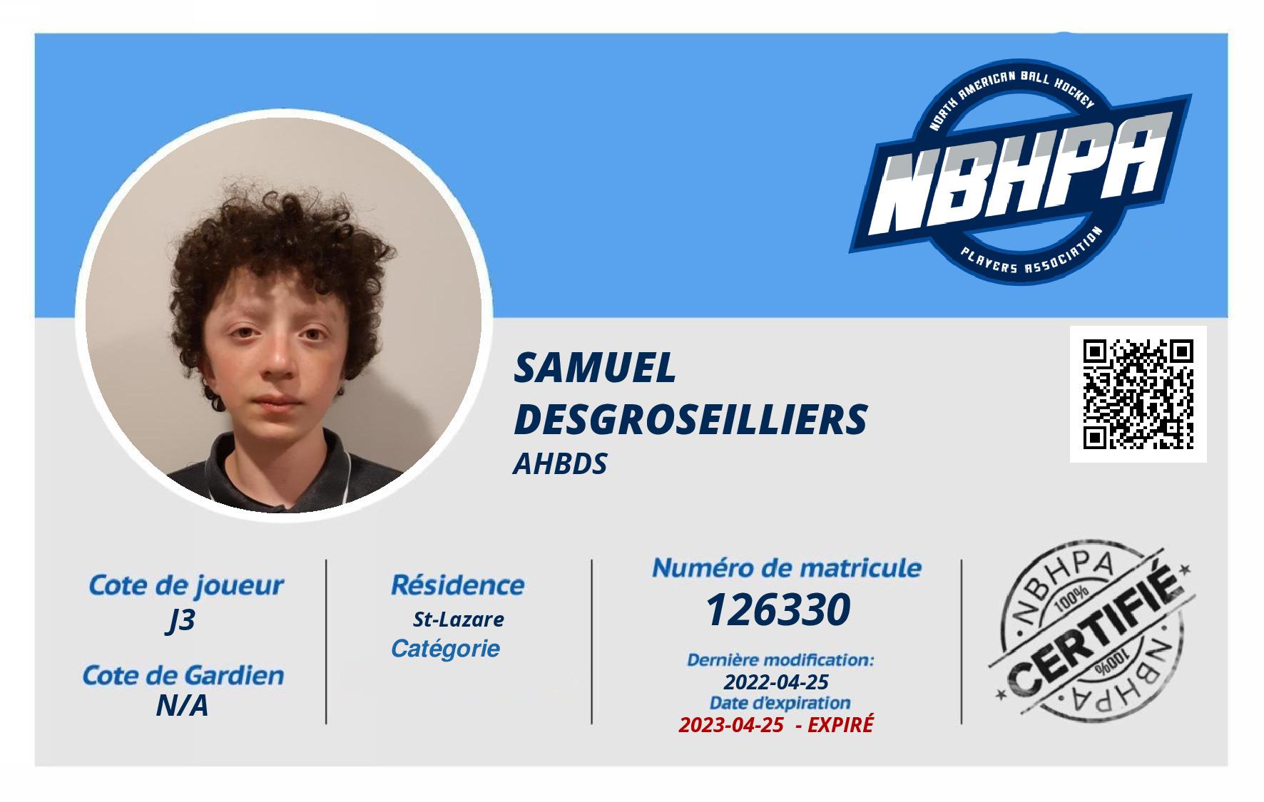 Samuel  Desgroseilliers 