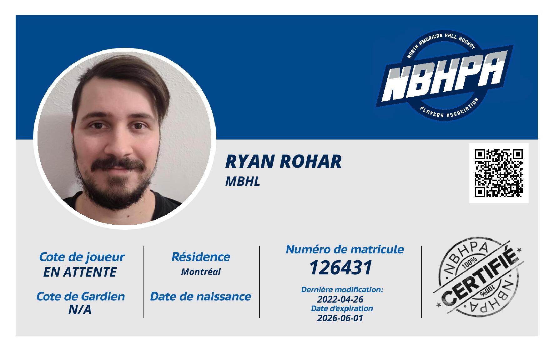 Ryan Rohar