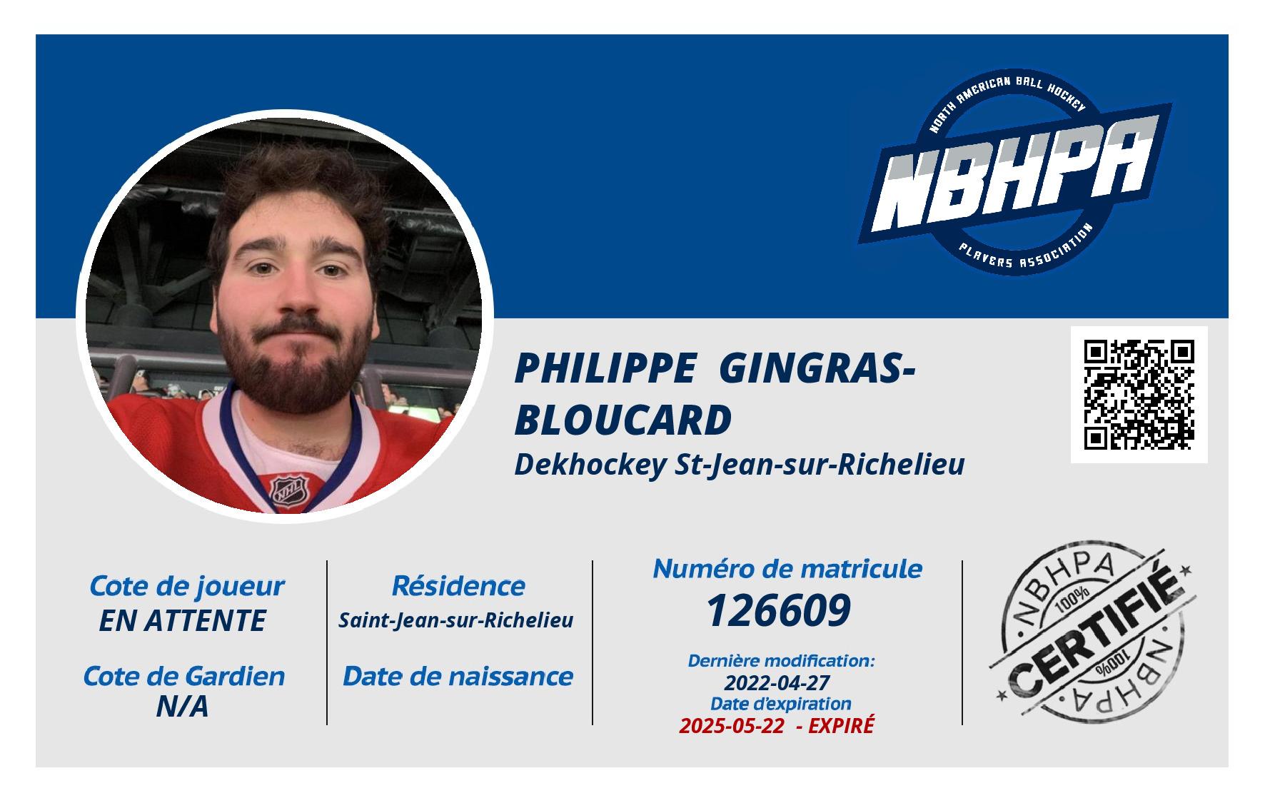 Philippe  Gingras-Bloucard