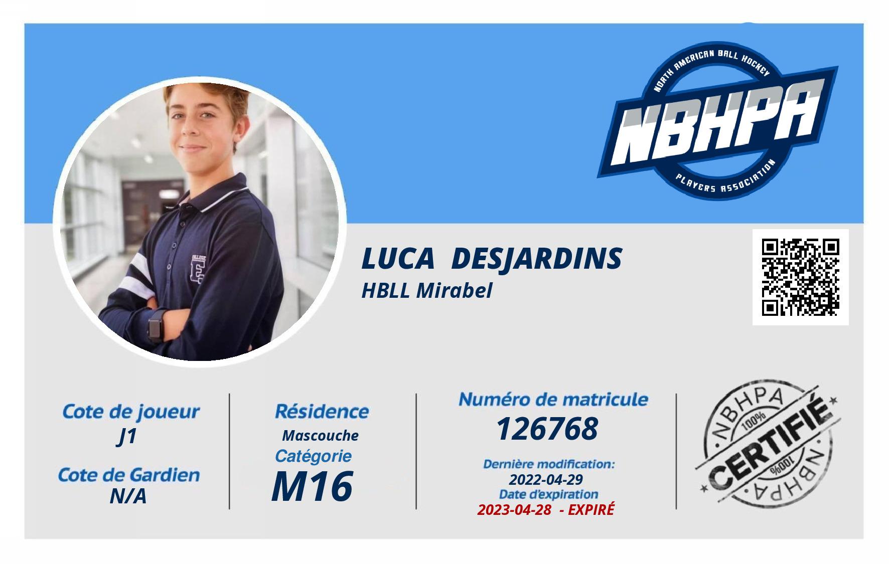 Luca  Desjardins 