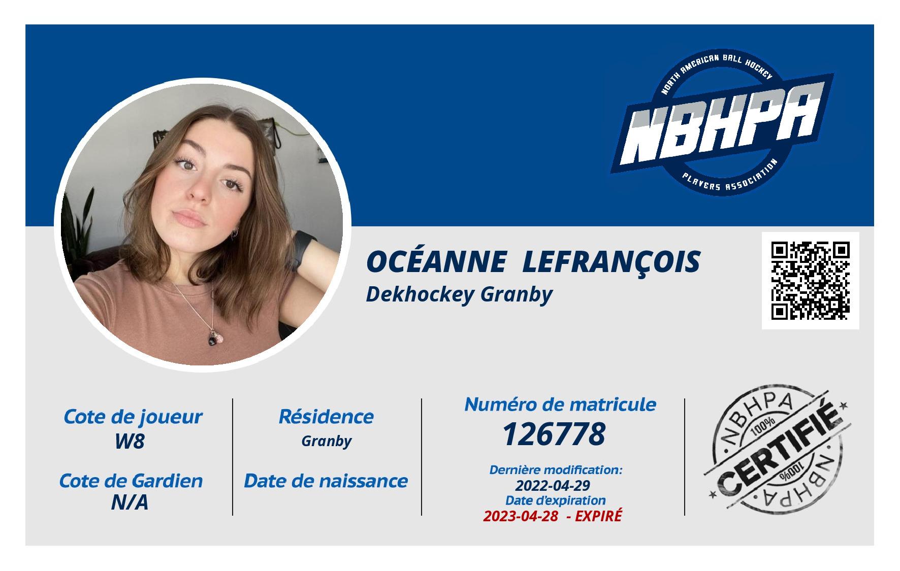 Océanne  Lefrançois