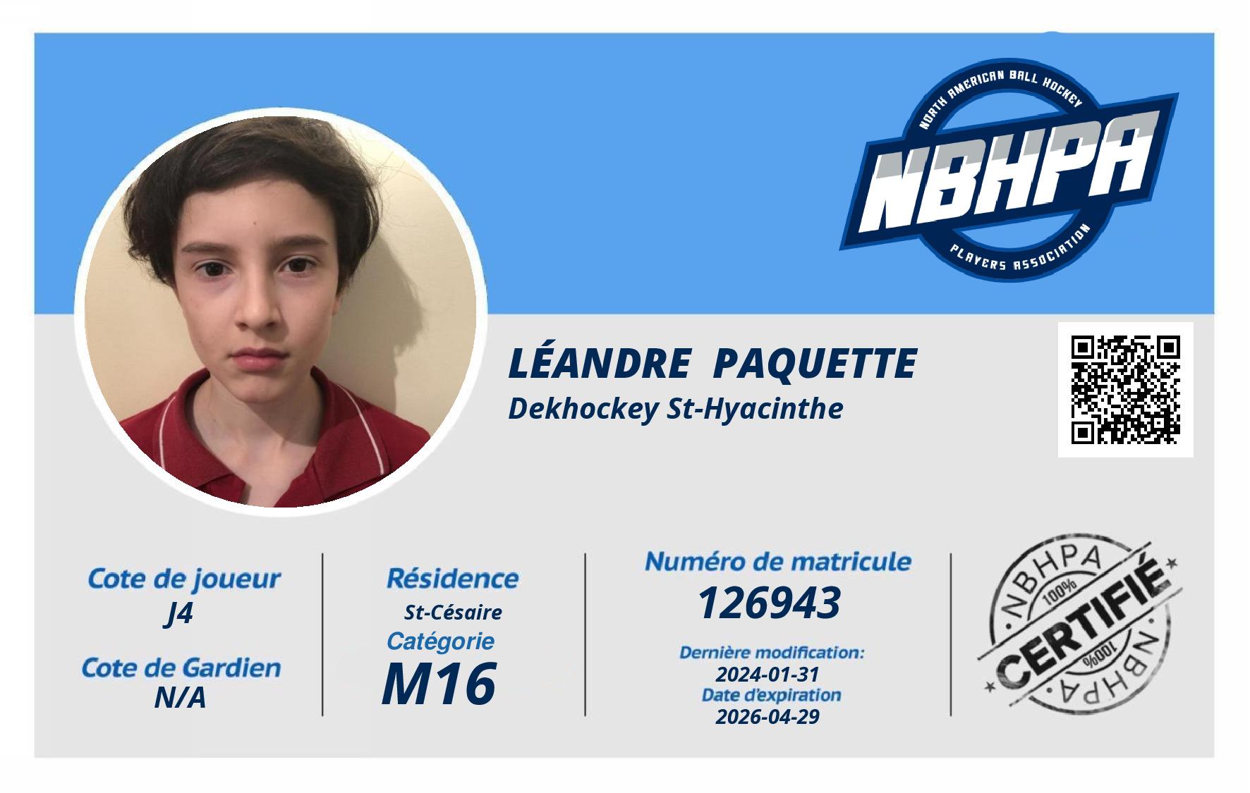 Léandre  Paquette