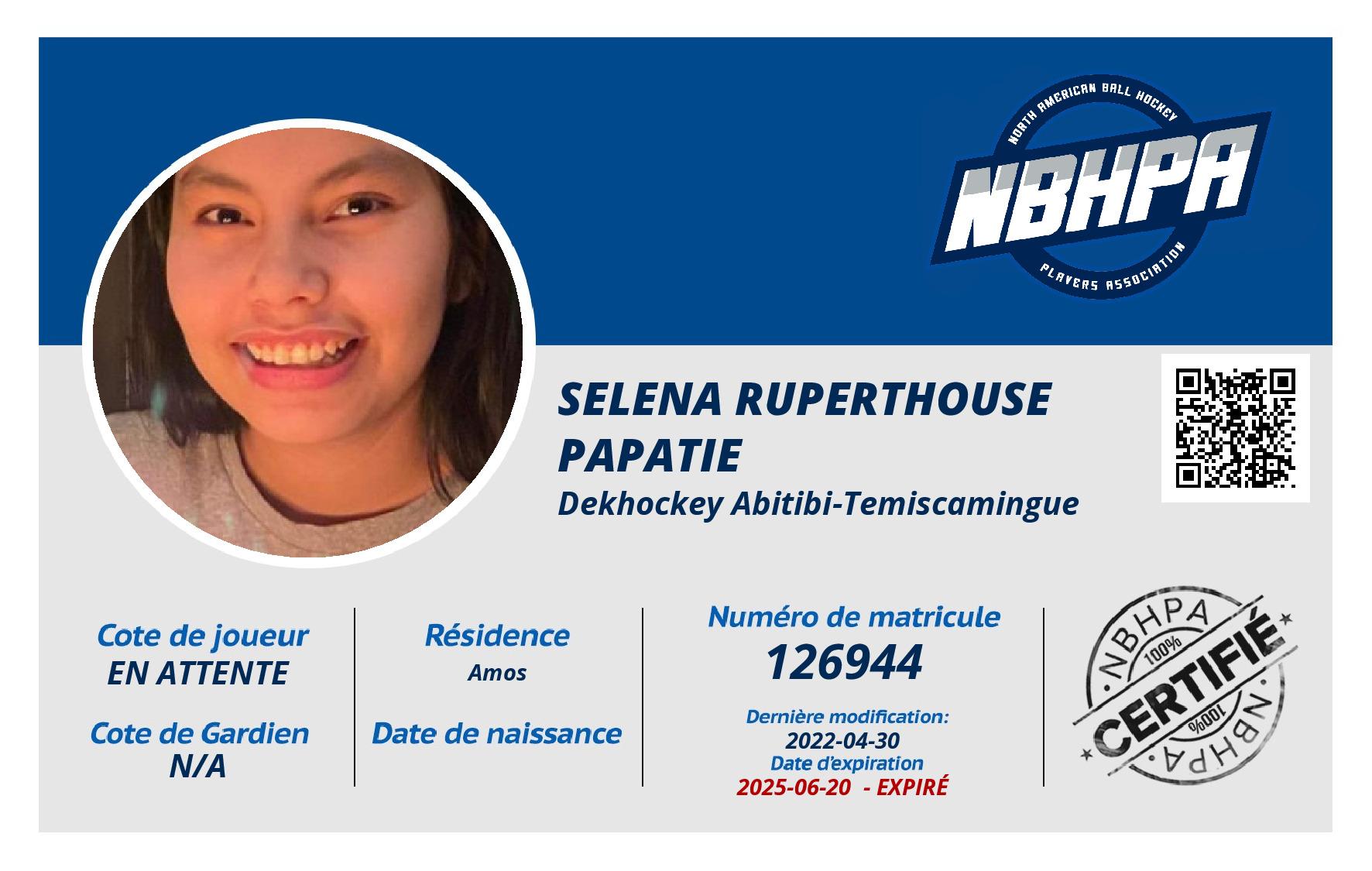 Selena Ruperthouse Papatie