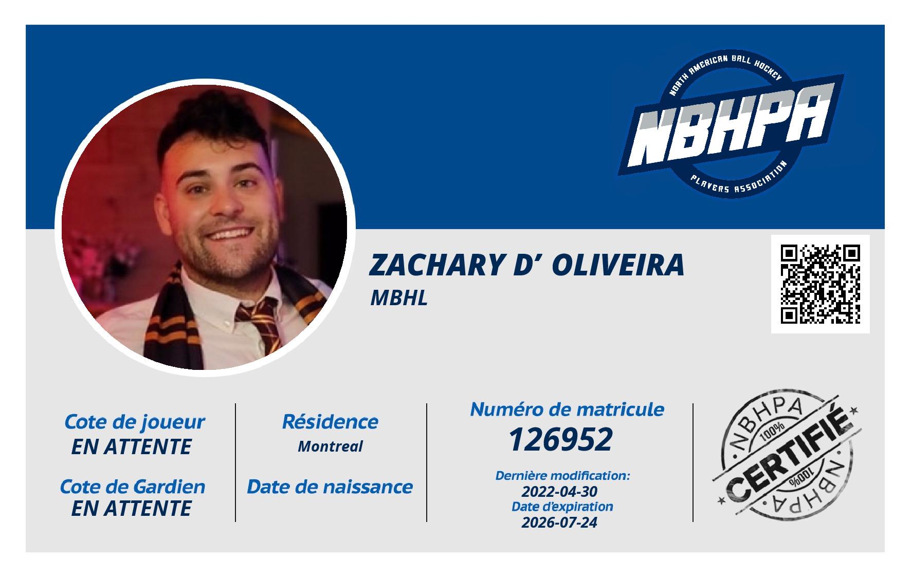 Zachary D’Oliveira