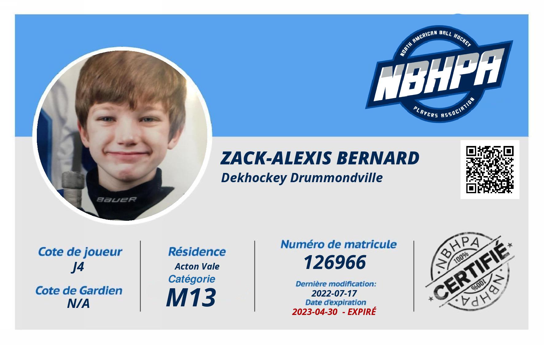 Zack-Alexis Bernard 
