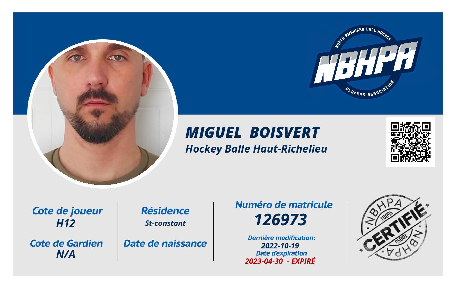 Miguel  Boisvert 