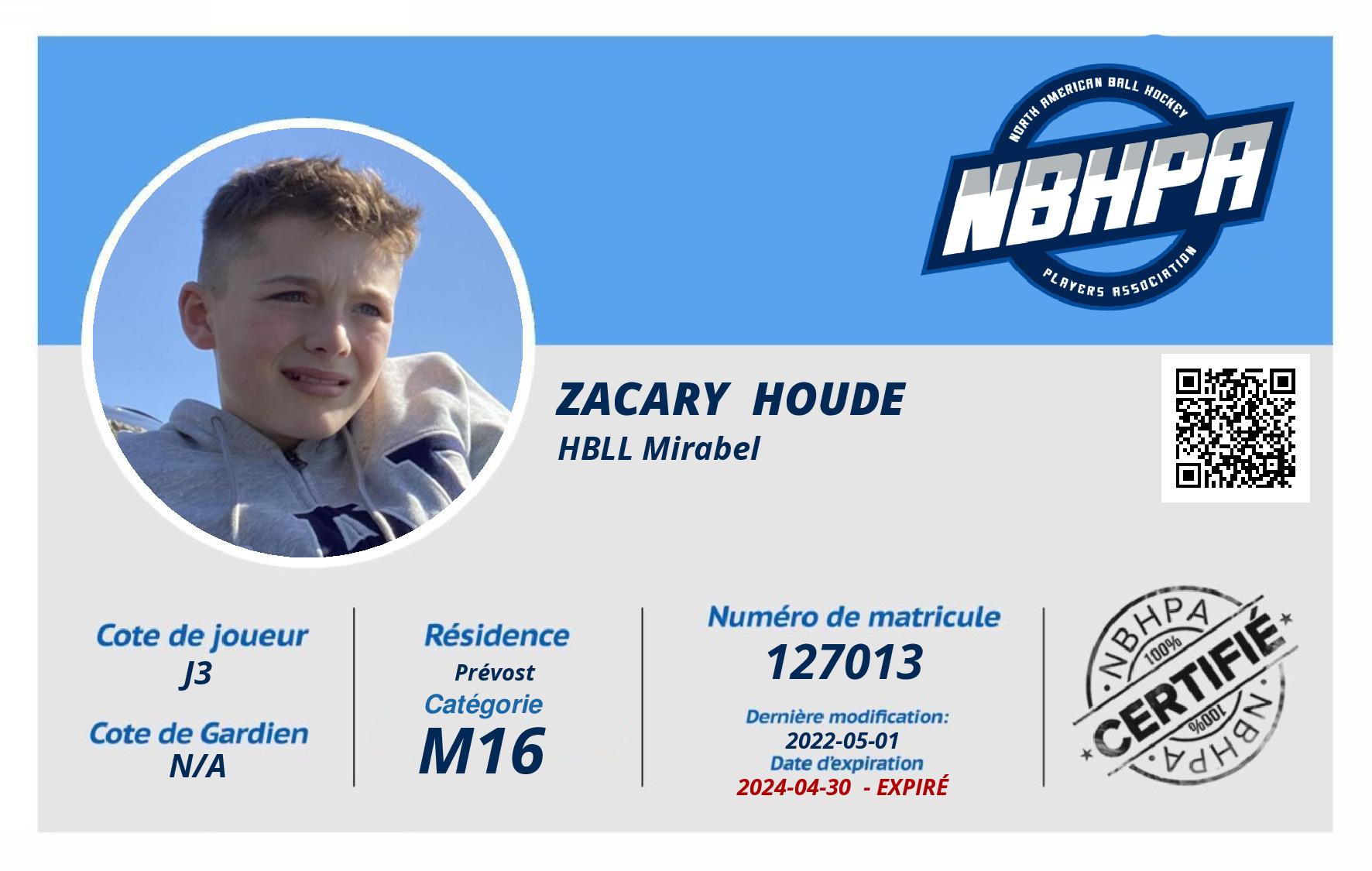 Zacary  Houde 