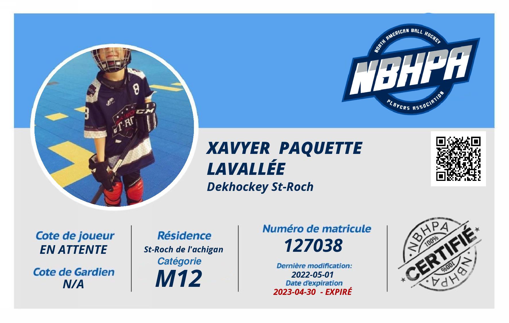 Xavyer  Paquette Lavallée 