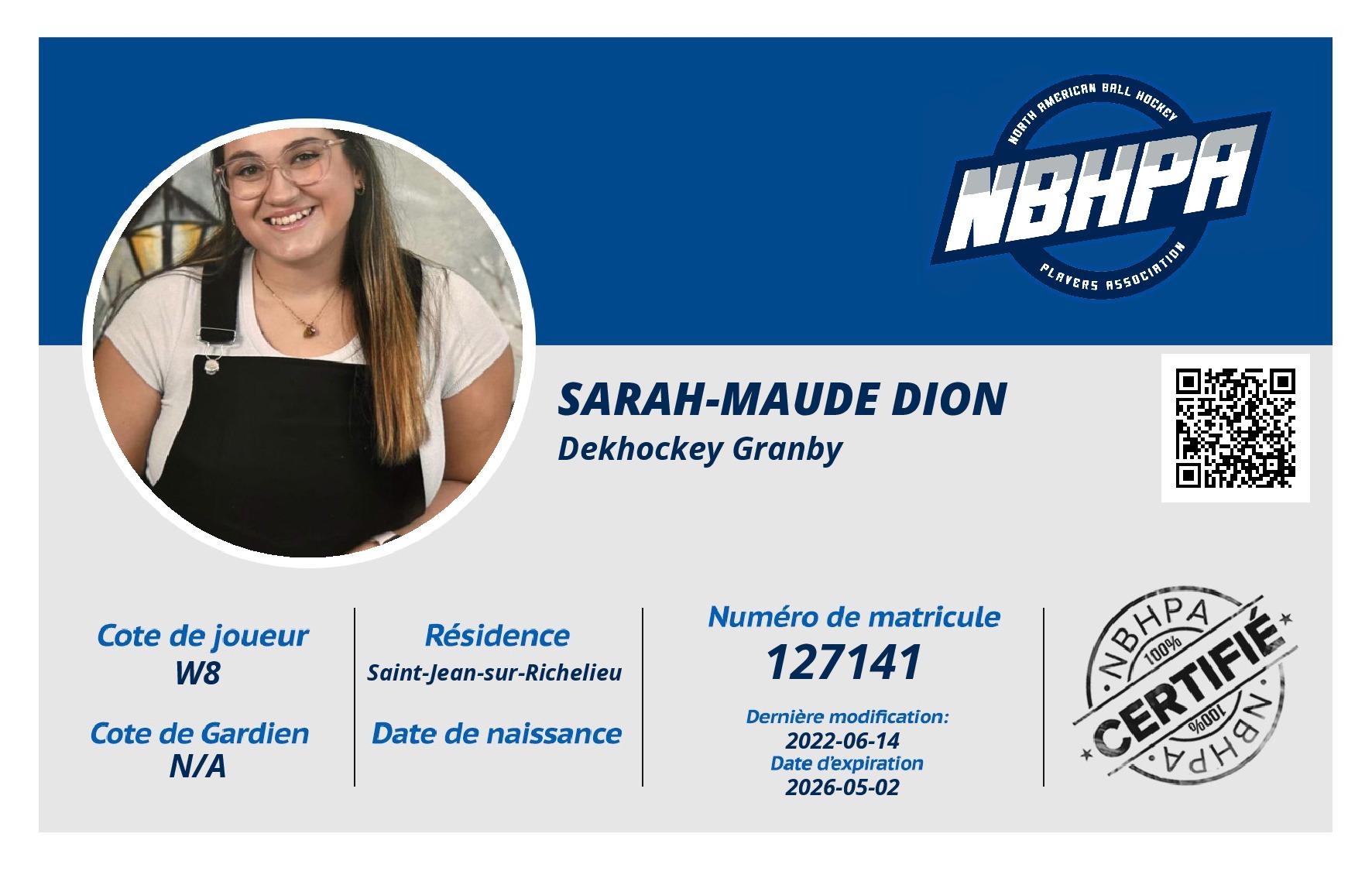 Sarah-Maude Dion