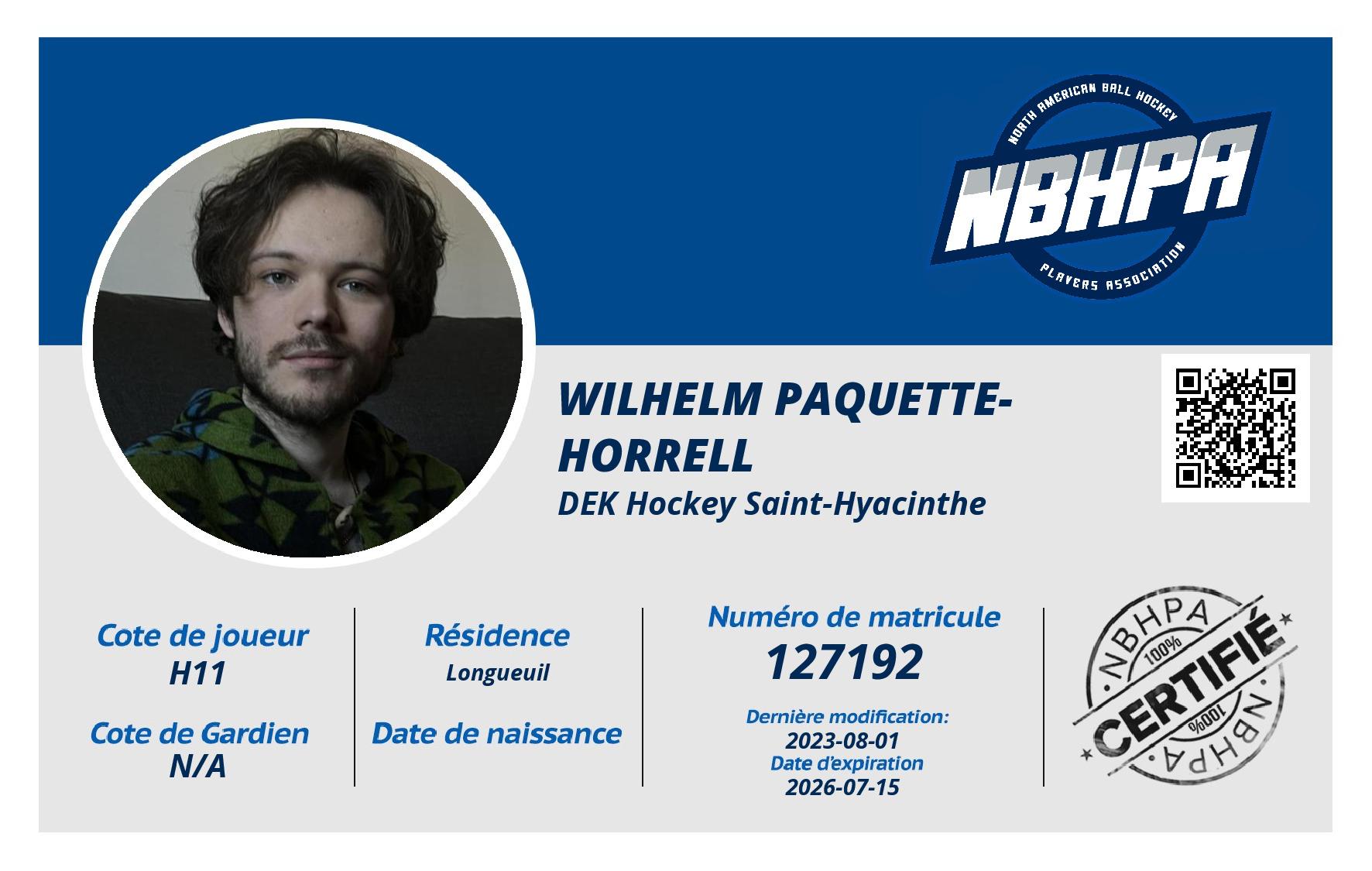 Wilhelm Paquette-Horrell