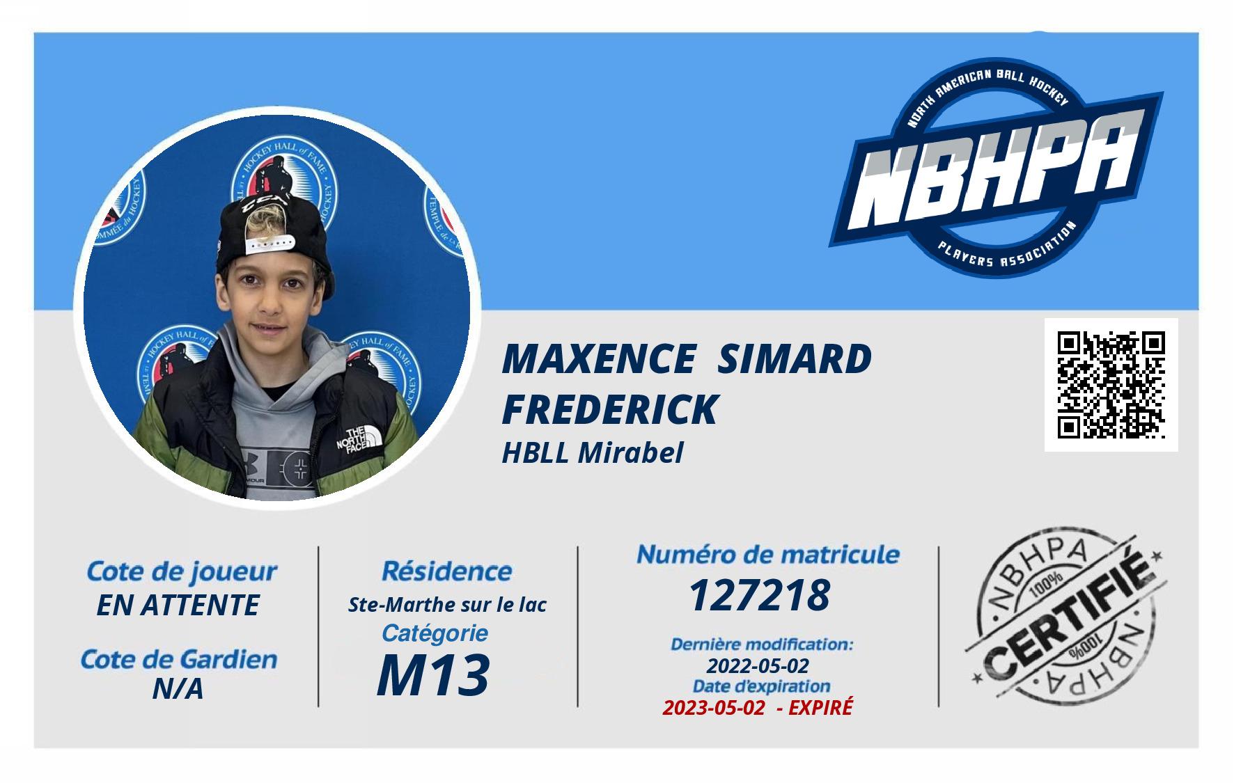 Maxence  Simard Frederick