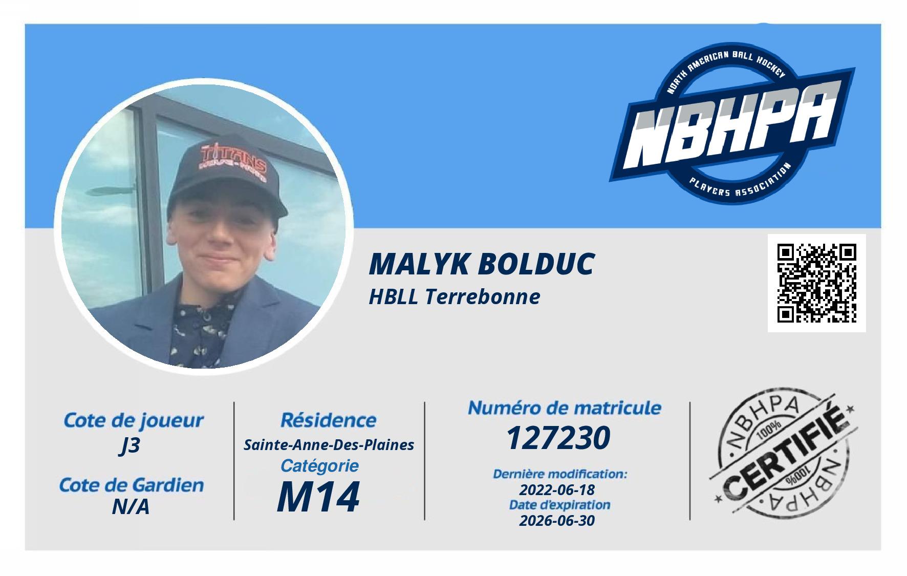 Malyk Bolduc