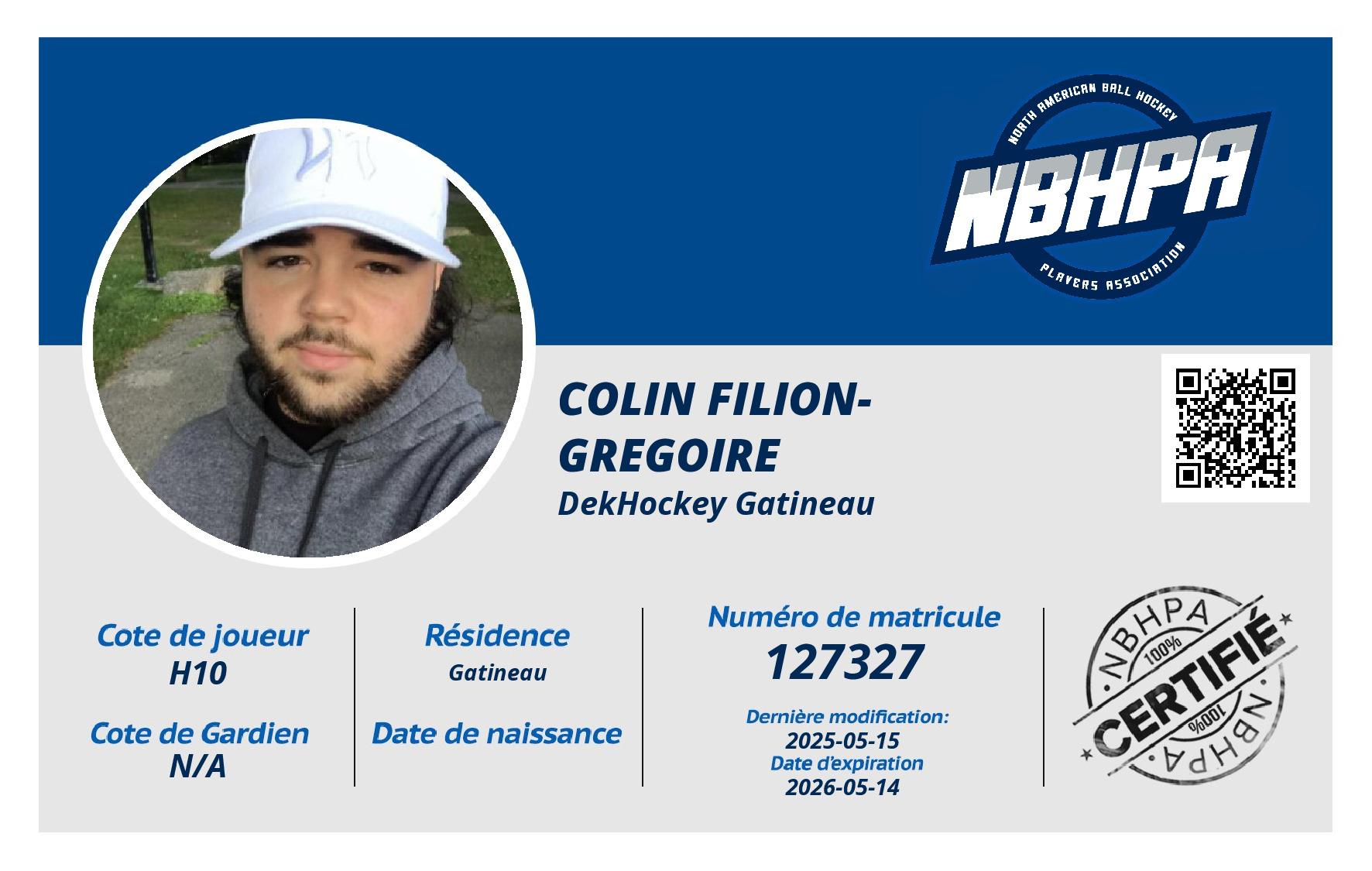 Colin Filion-Gregoire