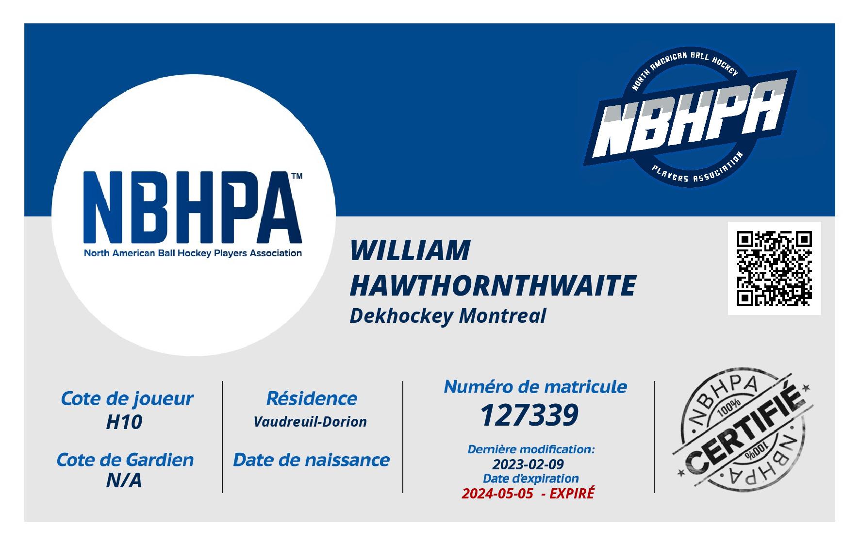 William  Hawthornthwaite 