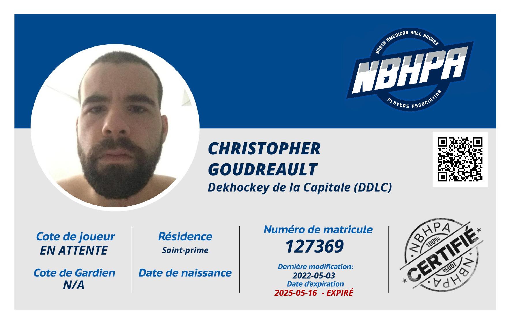 Christopher  Goudreault