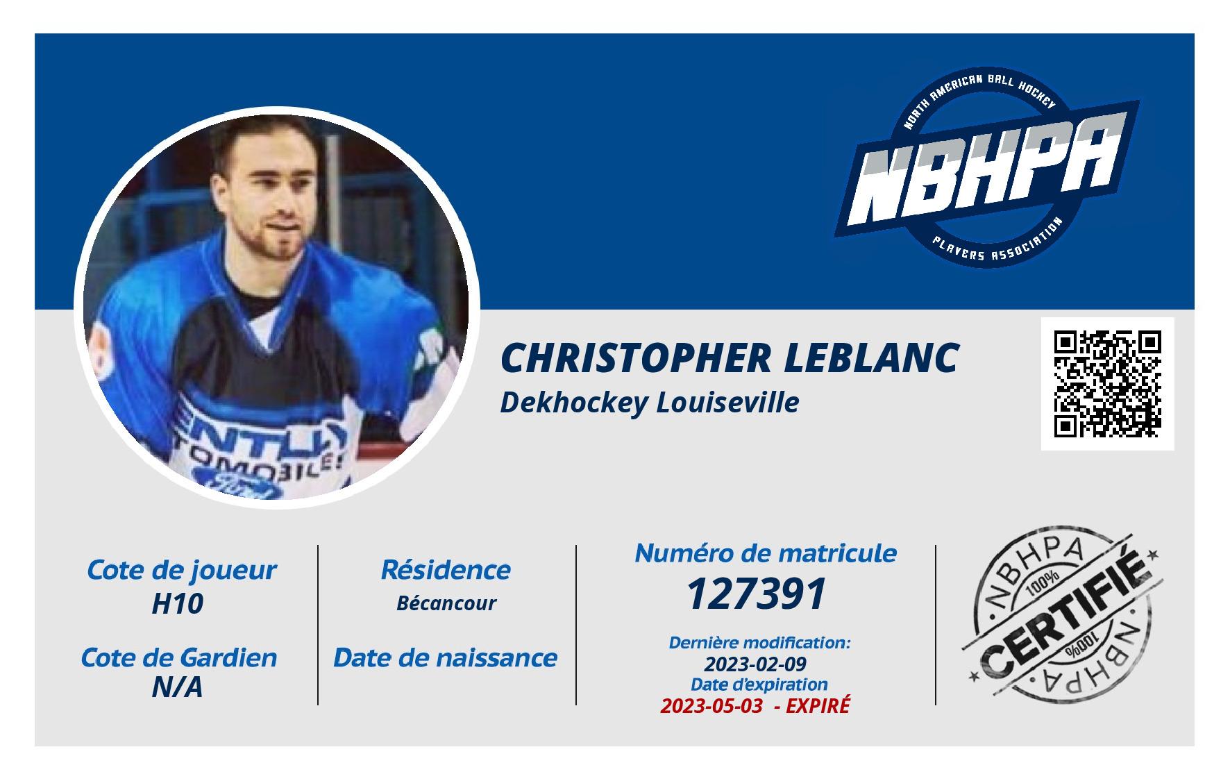 Christopher leblanc