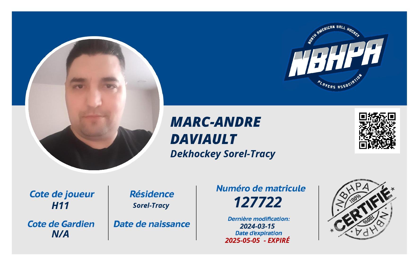 Marc-Andre  Daviault 