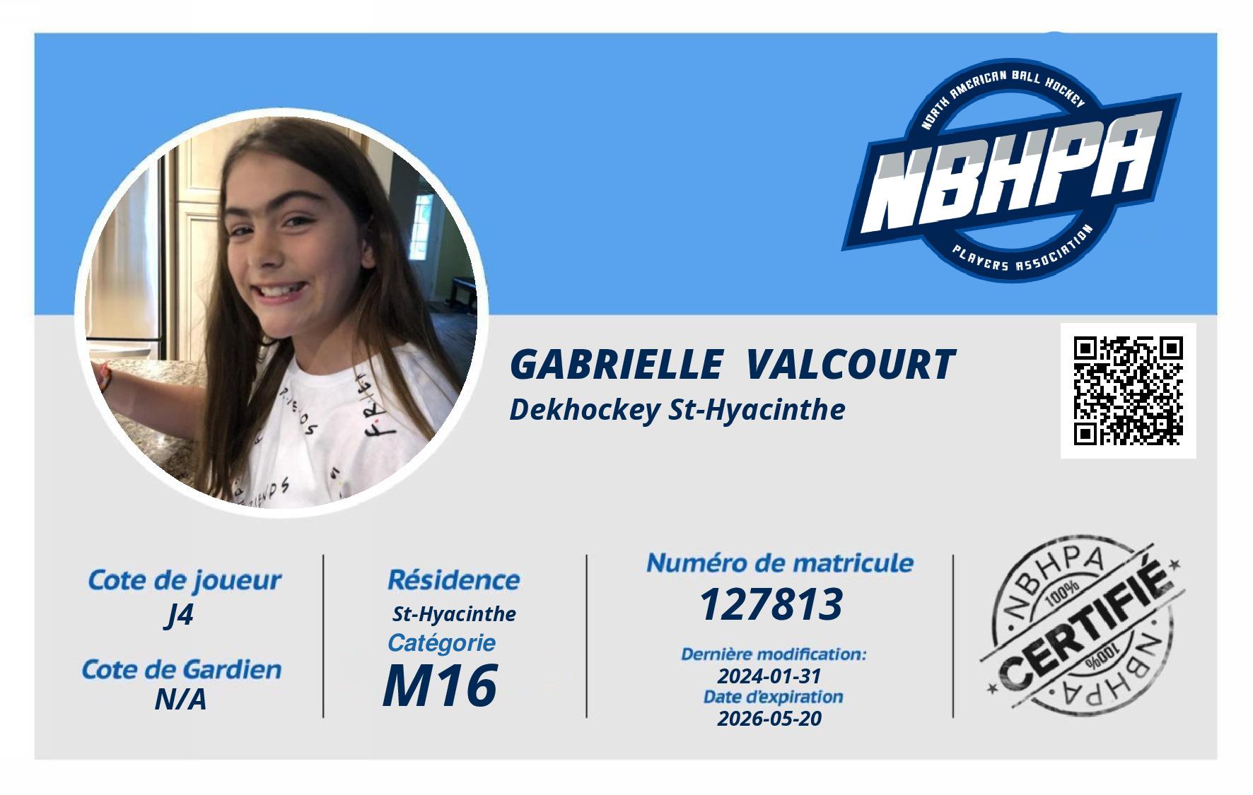 Gabrielle  Valcourt 