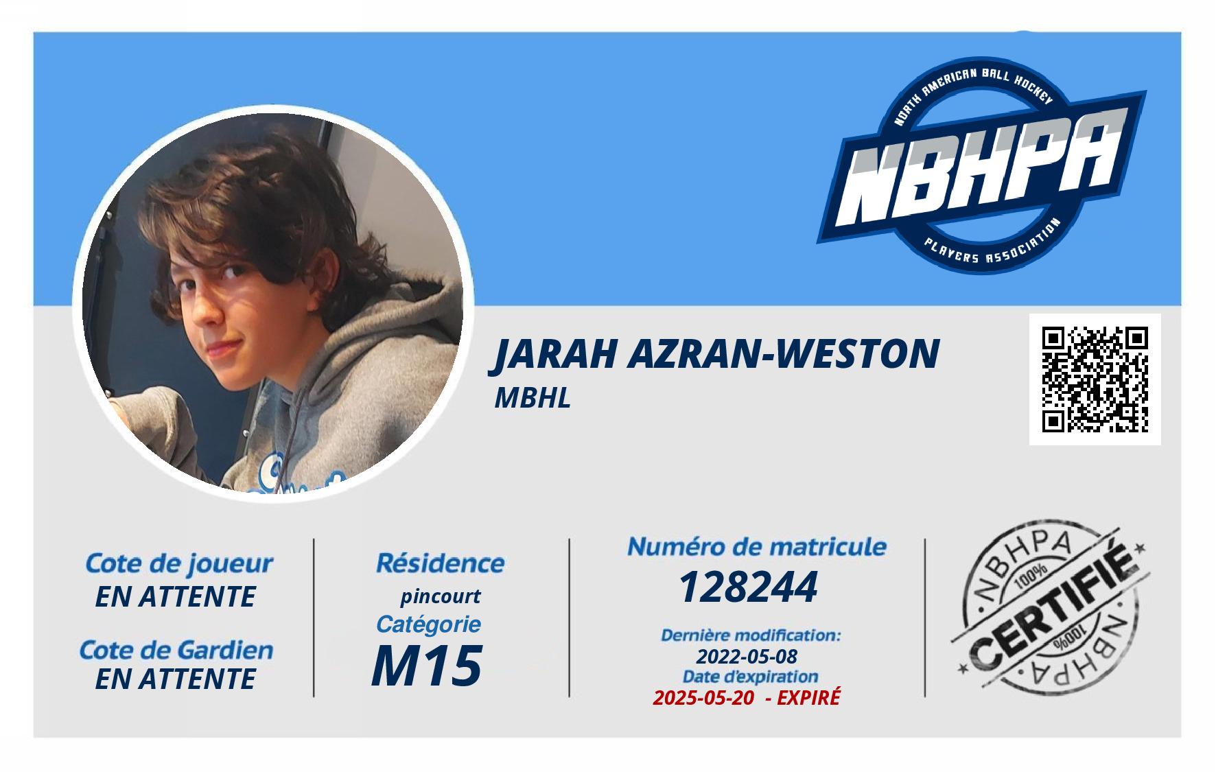 Jarah Azran-Weston 