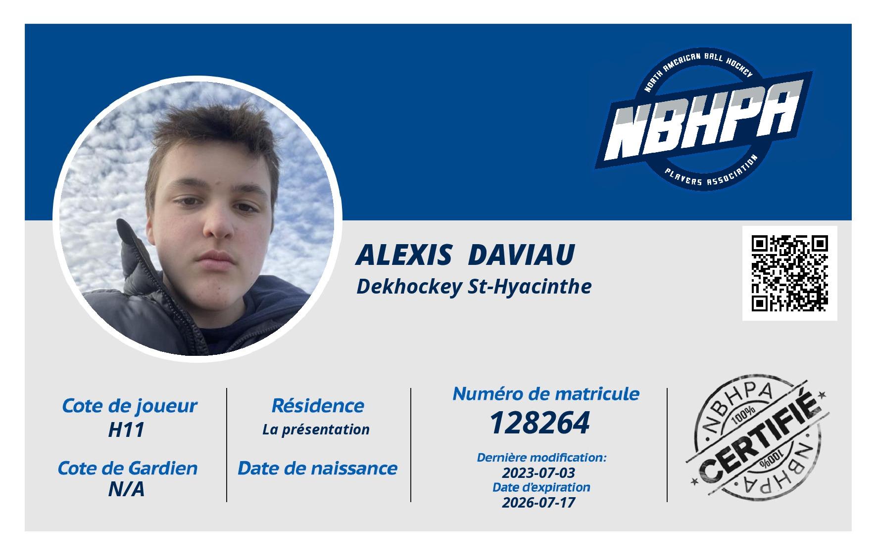 Alexis  Daviau 