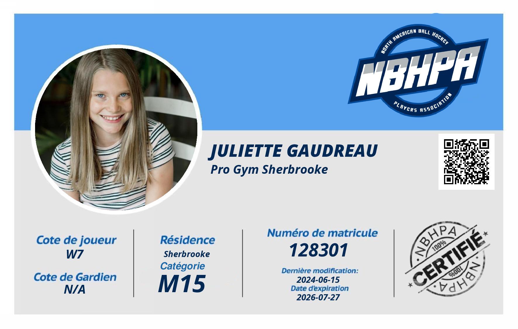 Juliette Gaudreau 