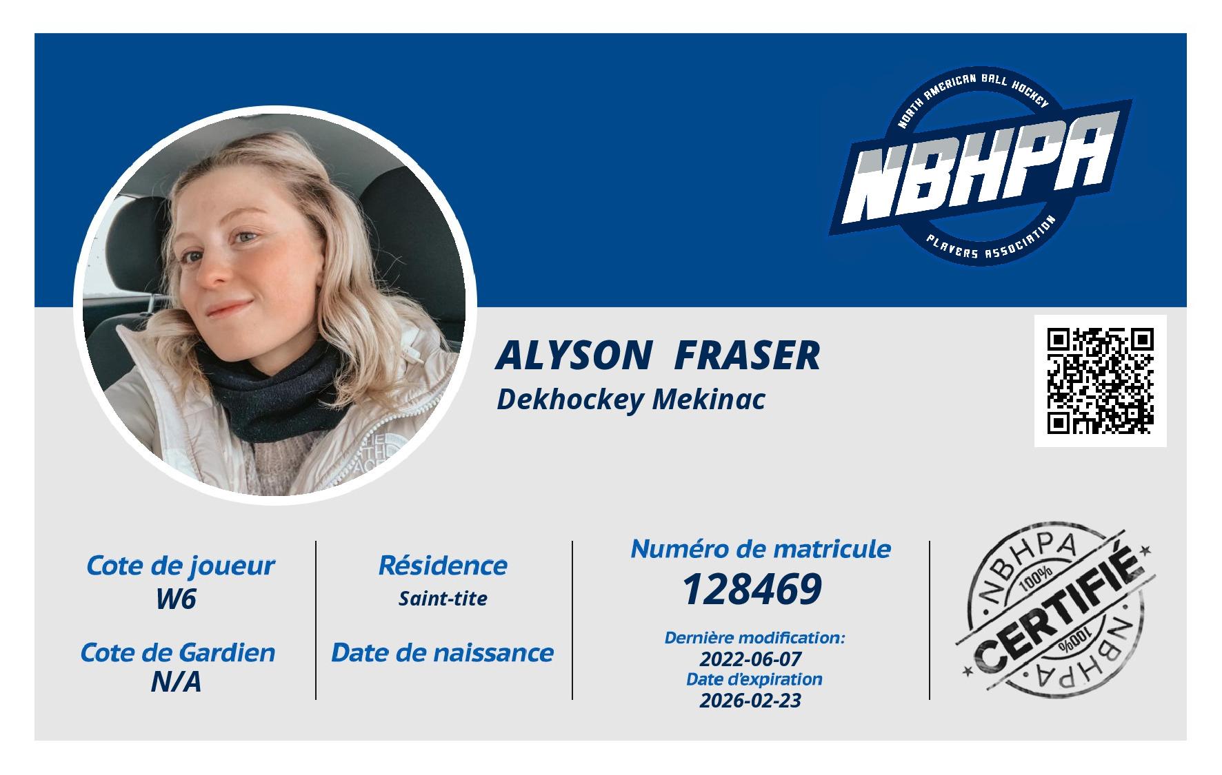 Alyson  Fraser