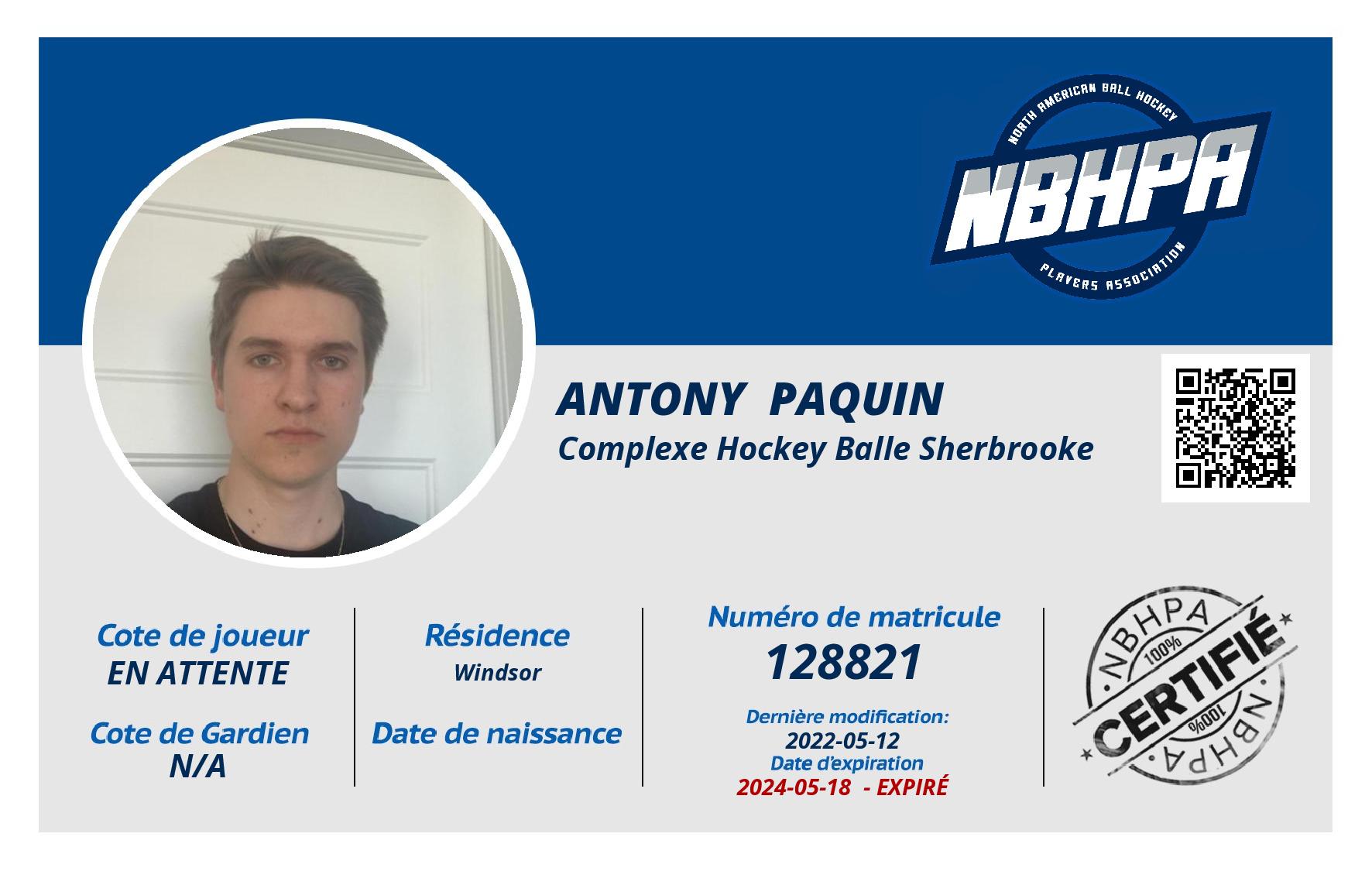 Antony  Paquin