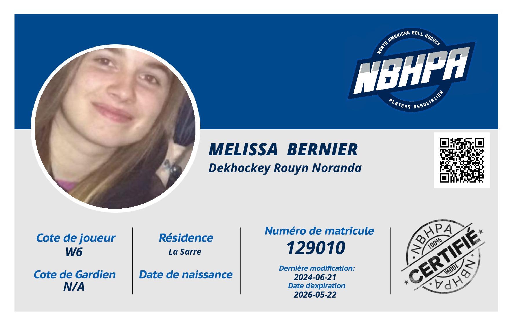Melissa  Bernier 