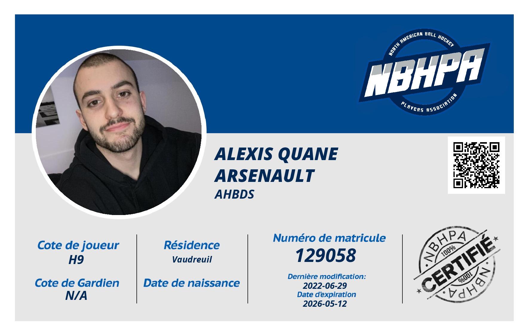 Alexis Quane arsenault