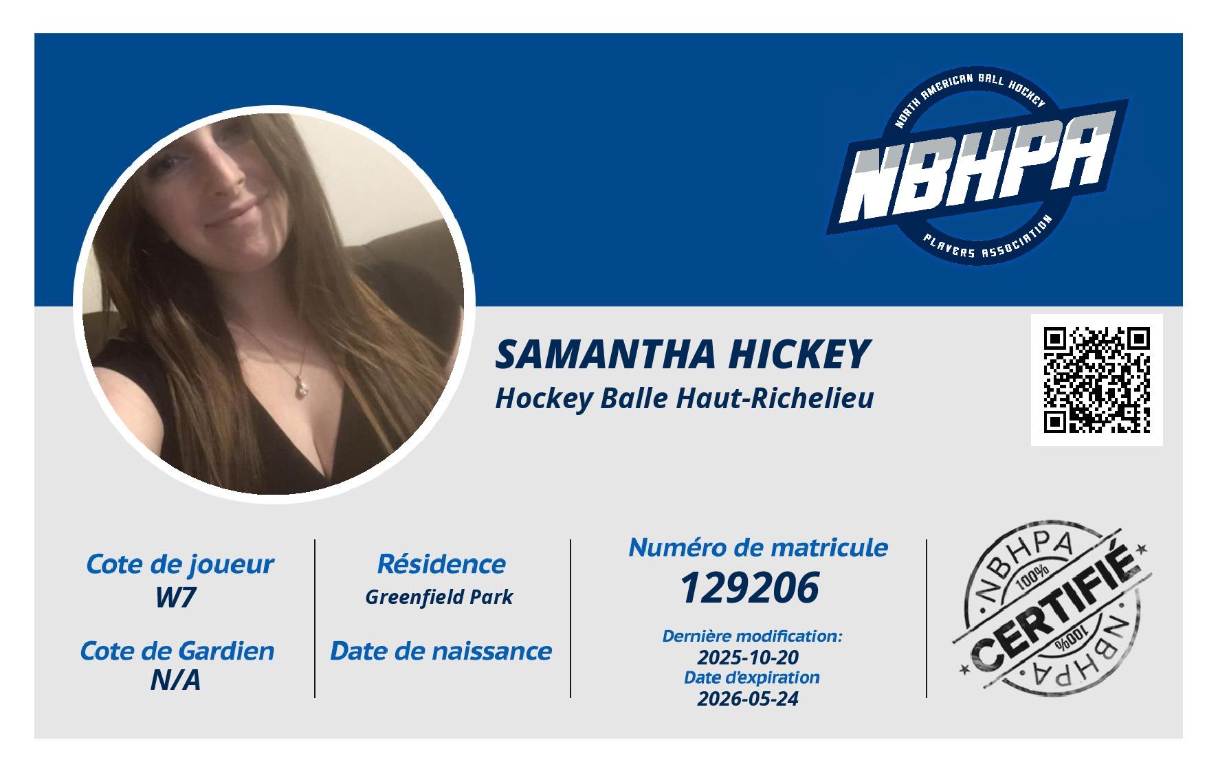 Samantha Hickey