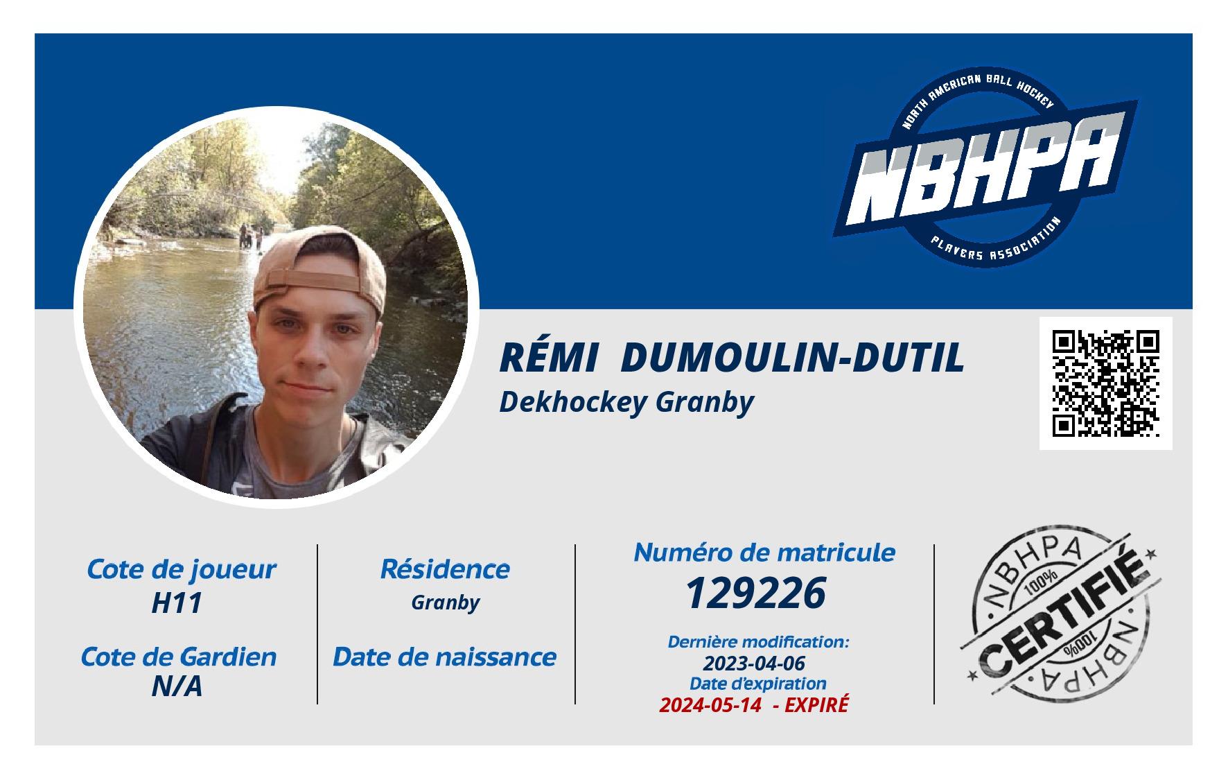 Rémi  Dumoulin-Dutil