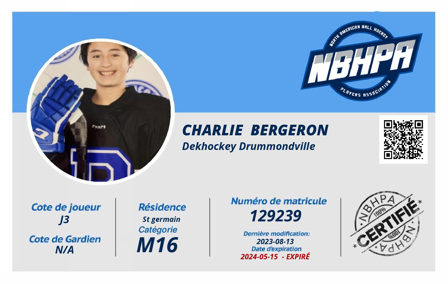 Charlie  Bergeron 